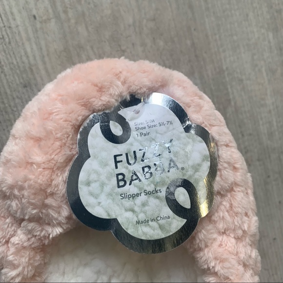 FREE when bundled Blush pink slipper sock with maroon bow NWT - Picture 7 of 8